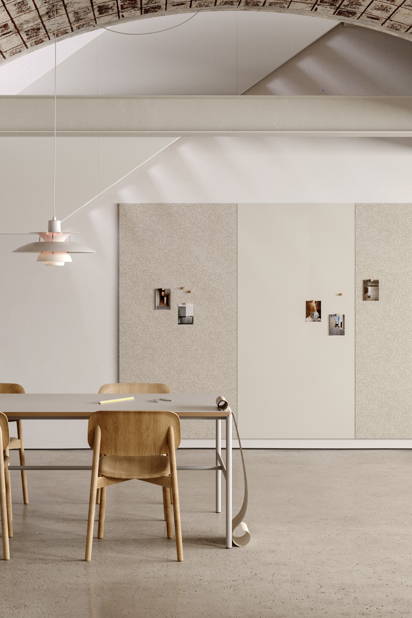 CHAT-BOARD-BuzziFelt-Classic-Pure-White-Off-White-interior-2023-gallery CHAT BOARD BuzziFelt in Off White with Classic in Stone