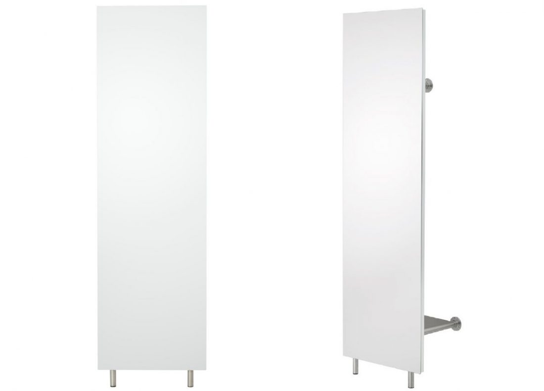 CHAT BOARD Wardrobe 60 cm with Mirror glass front and side perspective view