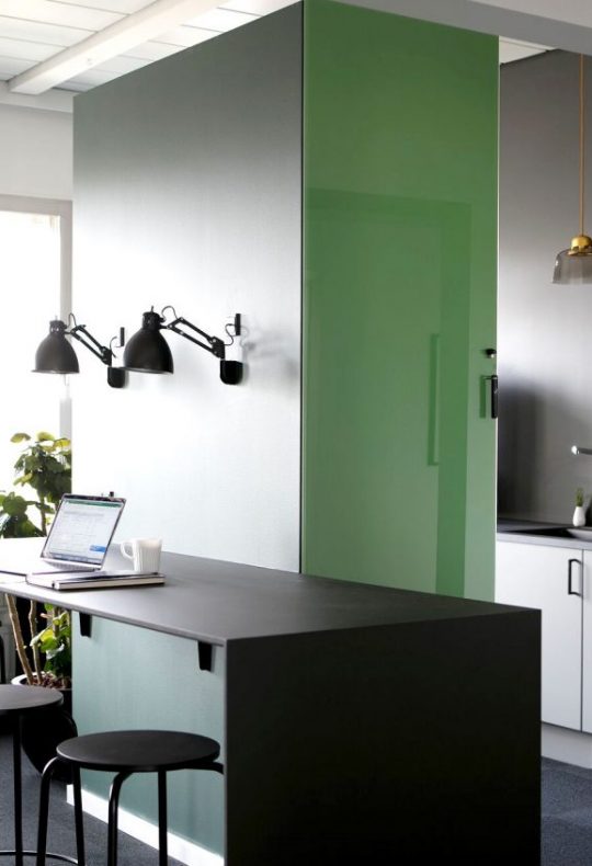 CHAT BOARD Classic bespoke in Leaf Green at Energy Hub designed by Studio Heima