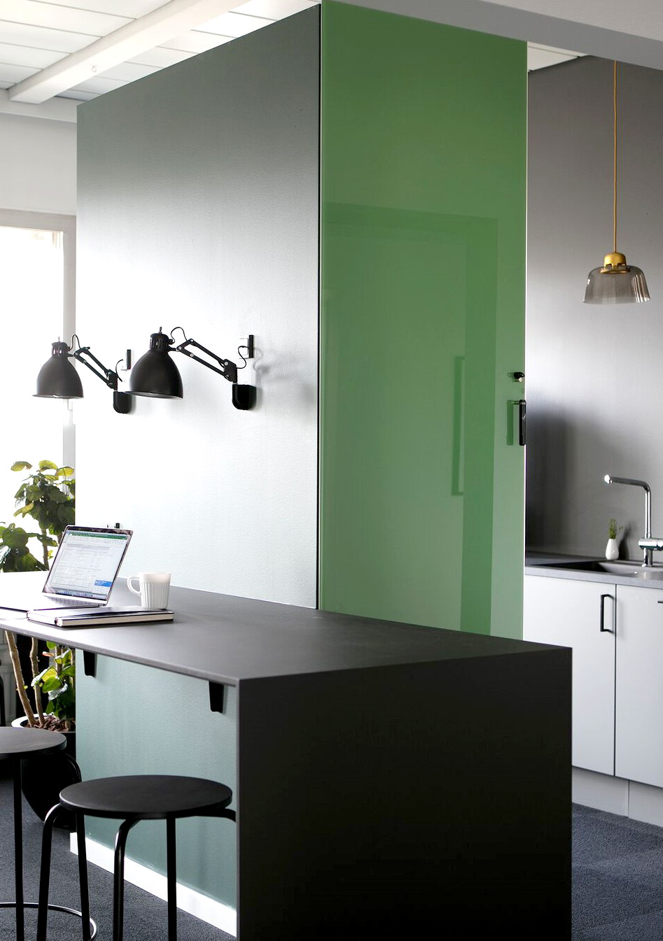 Project-CHAT-BOARD-Bespoke-Leaf-Green-Energy-Hub-by-Studio-Heima-portrait-fit CHAT BOARD Classic bespoke size in Leaf Green at Energy Hub designed by Studio Heima