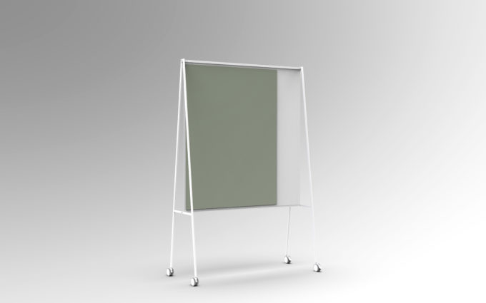 CHAT BOARD SQUAD Solid The Teacher, white with glass in Army Green