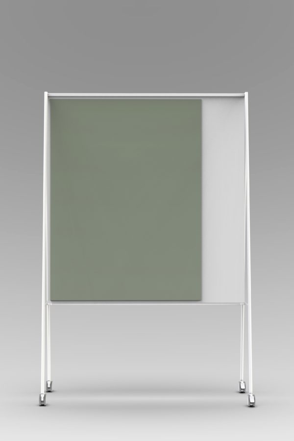 CHAT BOARD SQUAD Solid The Teacher, white with glass in Army Green - frontal view
