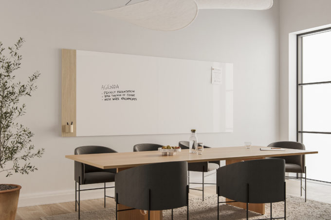 CHAT BOARD Classic Crafted and Classic in Pure White in meeting room