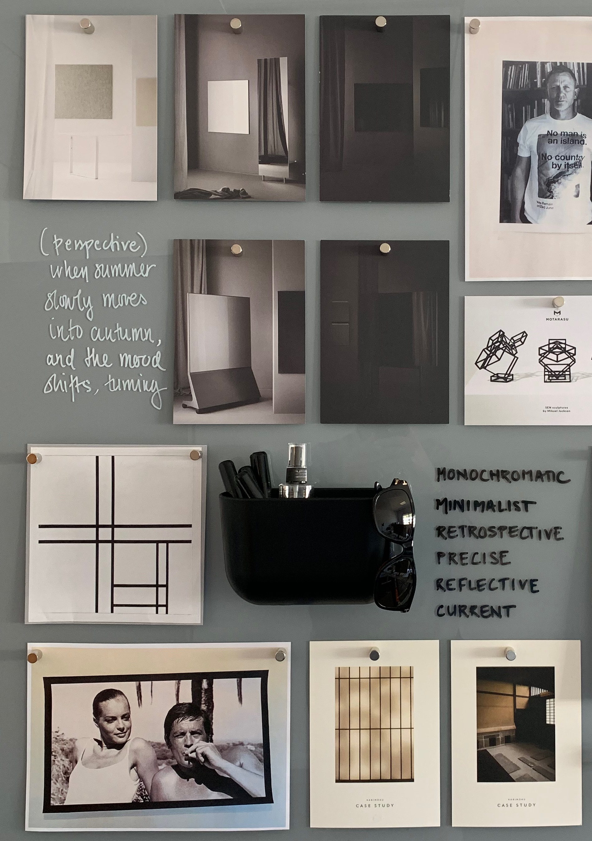 CHAT BOARD Storage Unit Magnetic Black on an inspiration board