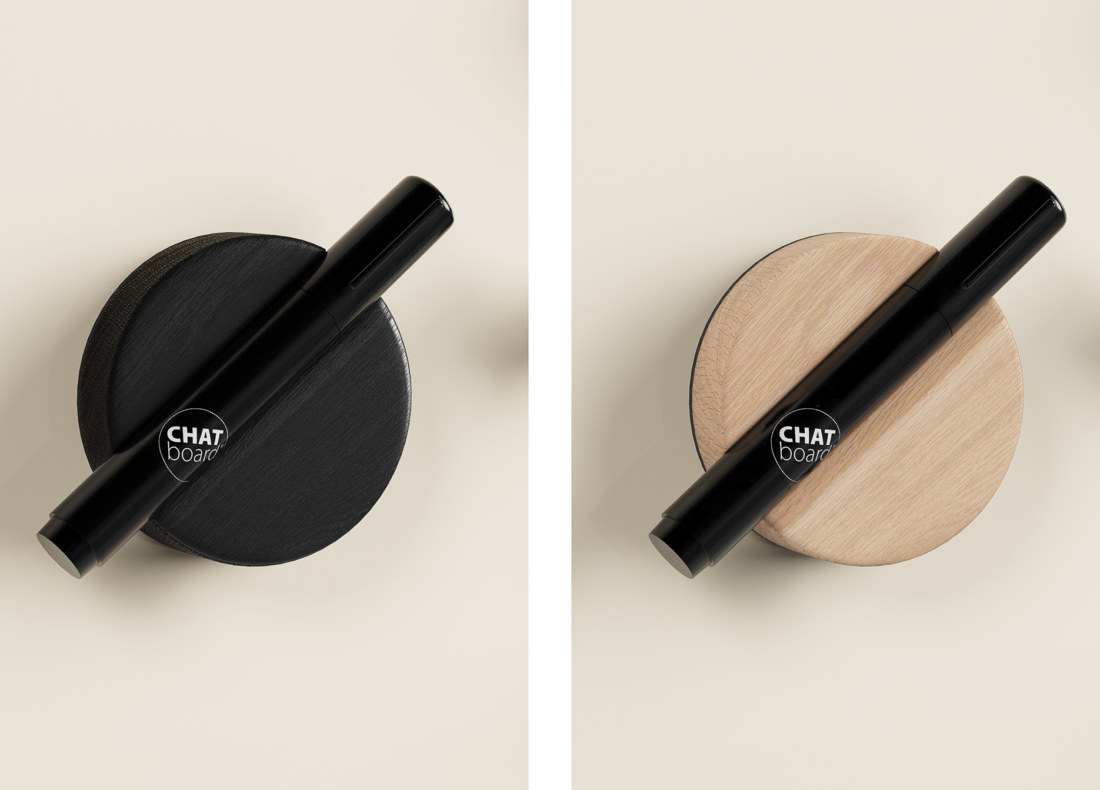 CHAT BOARD DISCØ Erasers in black and natural