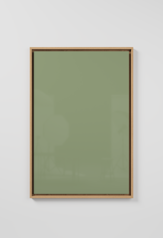 CHAT BOARD Dynamic Flex Wall 100 x 150 cm with glass in KHAKI - vertically mounted