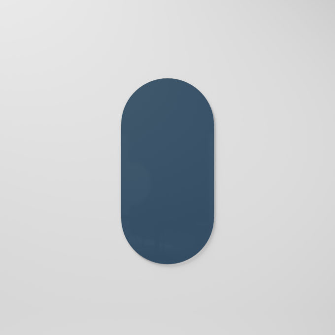 Ambit oval glass board in colour Ink