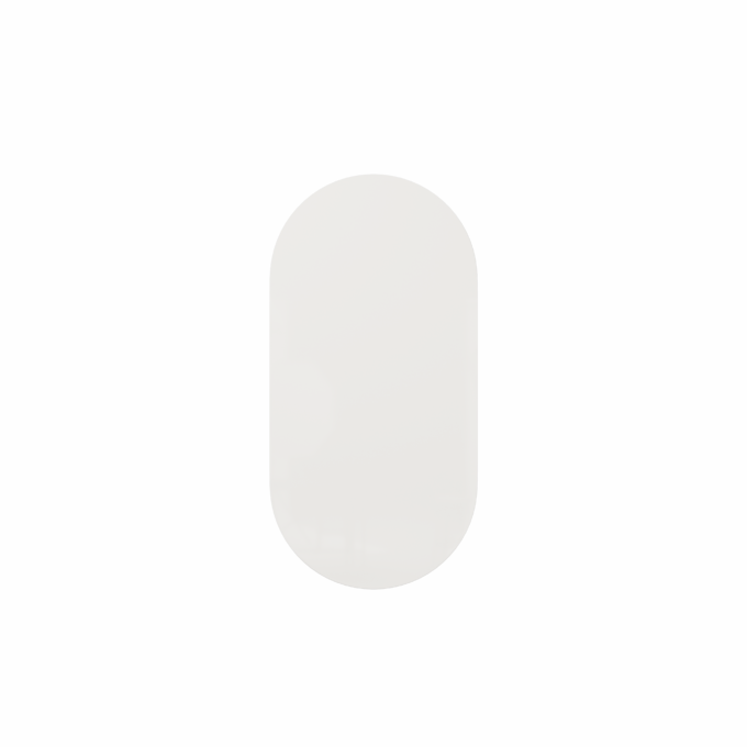 Ambit oval glass board in colour Pure White