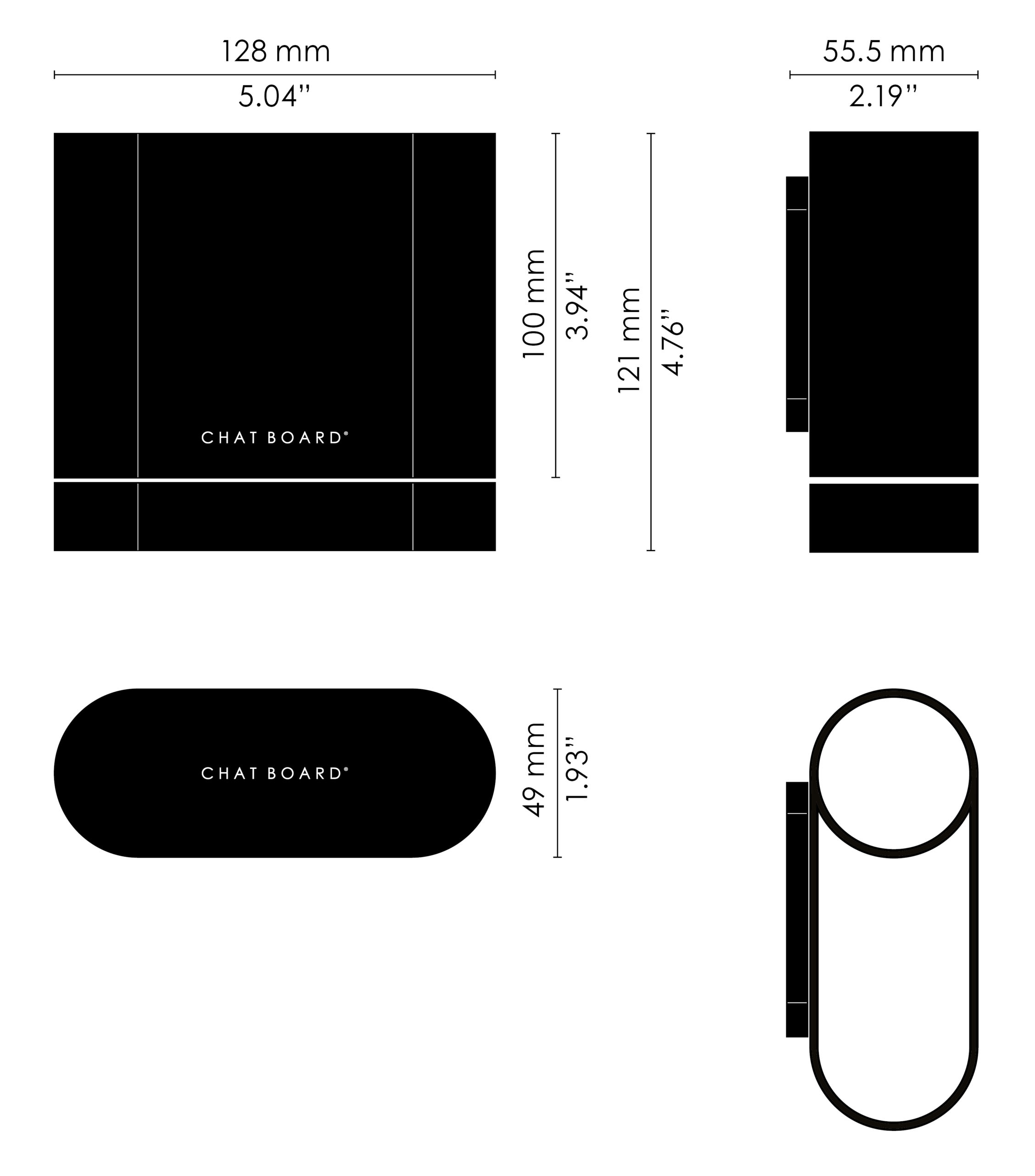 CHAT BOARD DOCK storage unit - product drawings