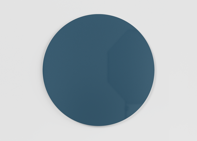 Orbit circular magnetic glass board in colour Ink Ø120 cm