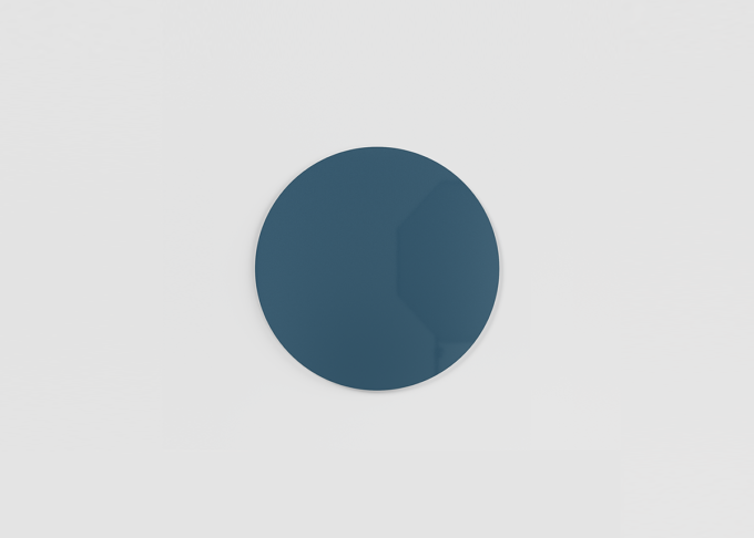 Orbit circular magnetic glass board in colour Ink Ø70 cm